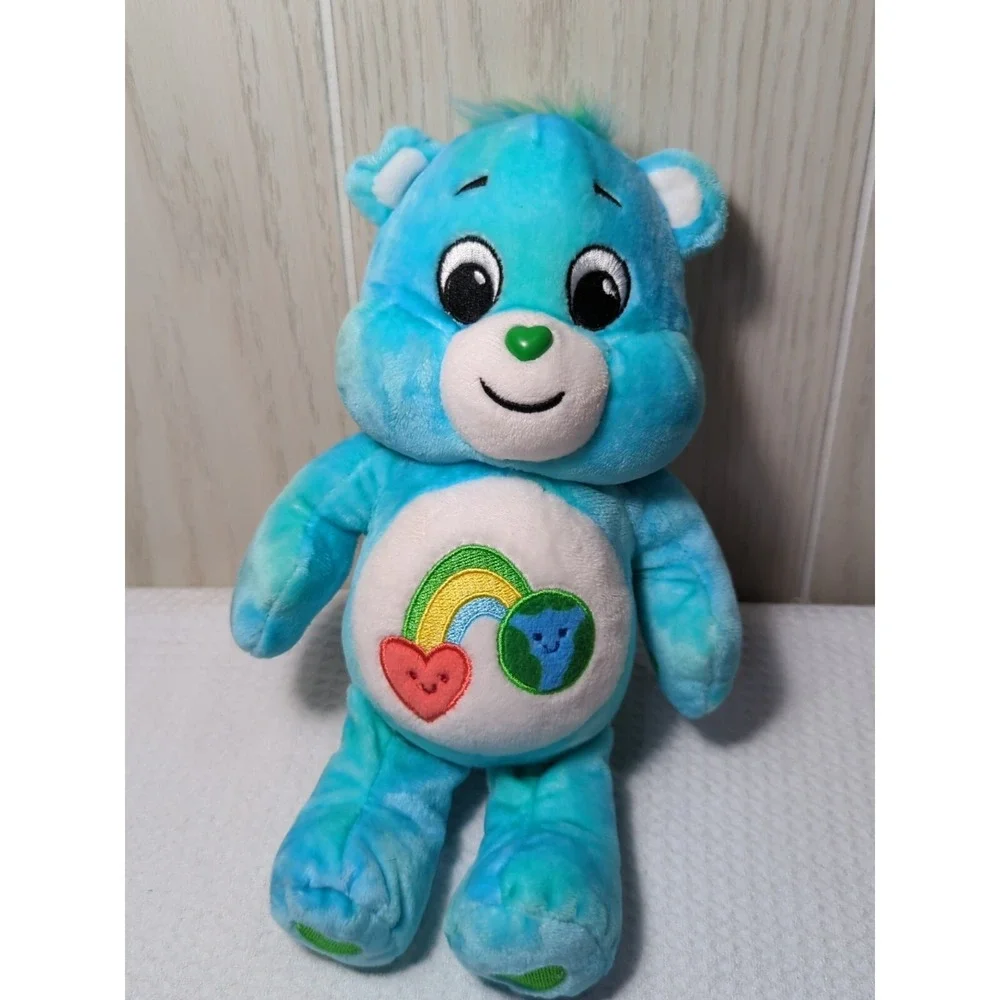 Care Bears Love the Earth Plush teddy blue green Basic Fun 9